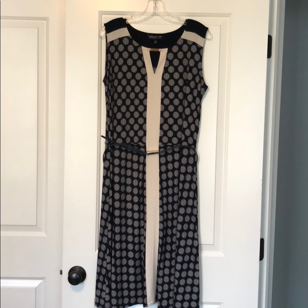 Jones New York Navy print dress